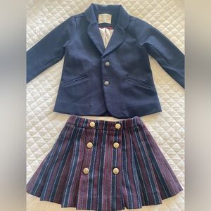 Zara girls blazer & skirt